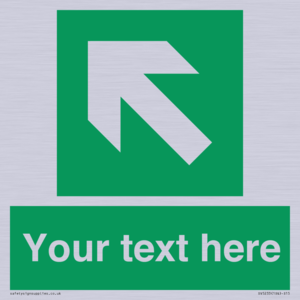 Custom Arrow Top Left Sign